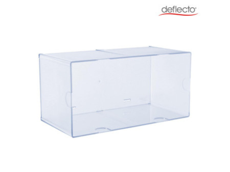 deflecto Boîte de rangement Cube Double, transparent