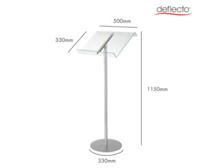 deflecto Pupitre, transparent/argent