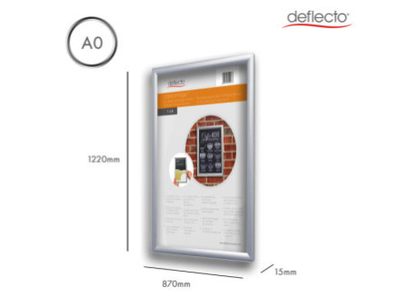 deflecto Cadre photo/affiche, A0, argent anodisé