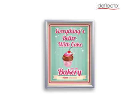 deflecto Cadre photo/affiche, A0, argent anodisé