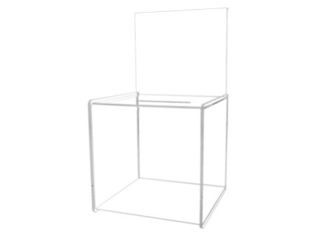 deflecto Urne promotionnelle, en acrylique, transparent