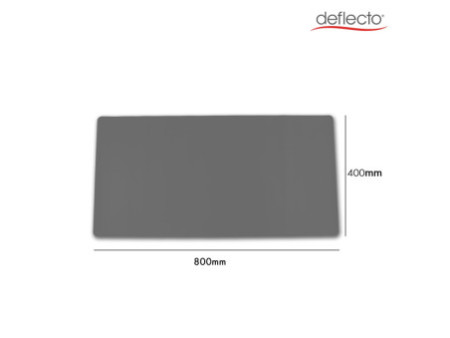 deflecto Sous-main, 800 x 400 mm, gris/blanc