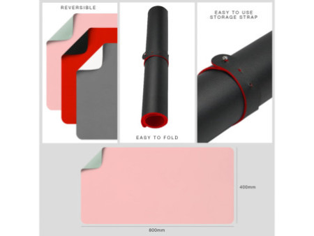 deflecto Sous-main, 800 x 400 mm, menthe/rose
