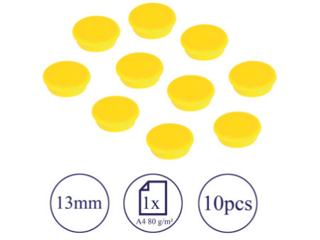 FRANKEN Aimant de fixation, force adhésive: 100 g, jaune