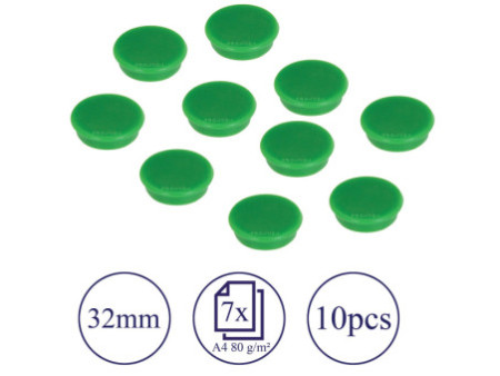 FRANKEN Aimant de fixation, force adhésive: 800 g, vert