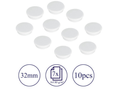 FRANKEN Aimant de fixation, force adhésive: 800 g, blanc