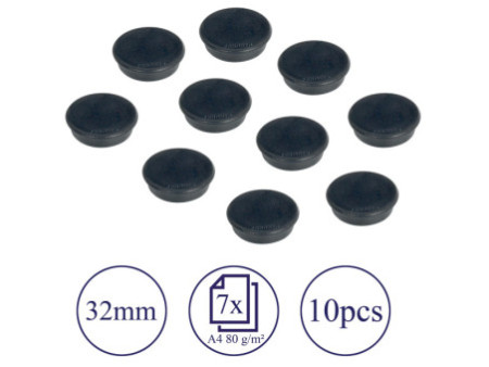 FRANKEN Aimant de fixation, force adhésive: 800 g, noir