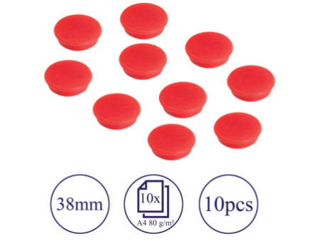 FRANKEN Aimant de fixation, force adhésive: 1.500g, rouge