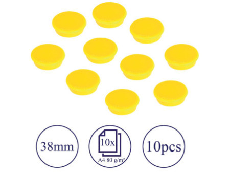 FRANKEN Aimant de fixation, force adhésive: 1.500 g, jaune