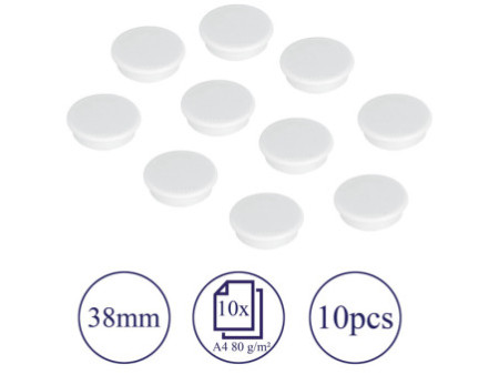 FRANKEN Aimant de fixation, force adhésive : 1500g, blanc,