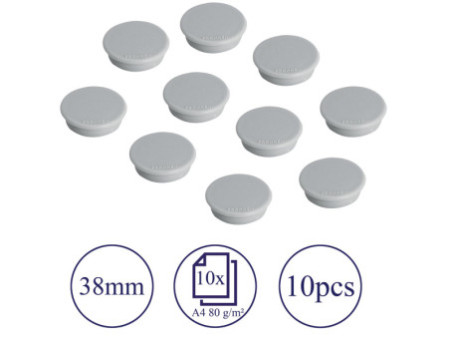 FRANKEN Aimant de fixation, force adhésive: 1.500g, gris