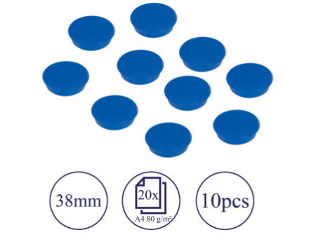 FRANKEN Aimant de fixation, force adhésive: 2.500 g, bleu