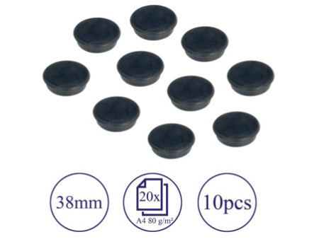 FRANKEN Aimant de fixation, force adhésive: 2.500 g, noir