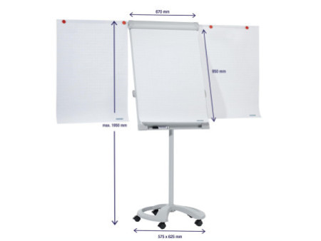 FRANKEN Chevalet de conférence PRO Deluxe Mobil,670 x 950 mm