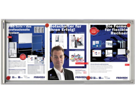 FRANKEN Vitrine d'affichage X-tra!Line, 3 x format A4