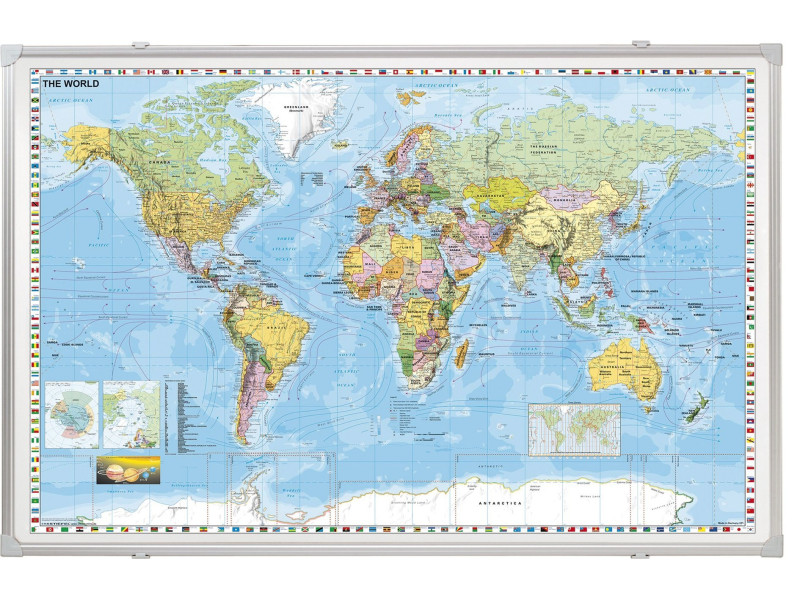FRANKEN Carte du monde, magnétique, (l)1.380 x (H)880 mm