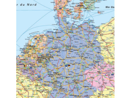 FRANKEN Carte de l'Europe, laminé, 970 x 1.370 mm
