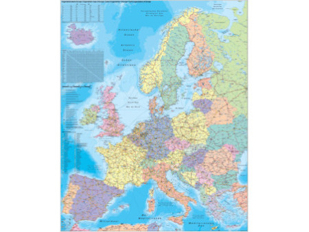 FRANKEN Carte de l'Europe, laminé, 970 x 1.370 mm