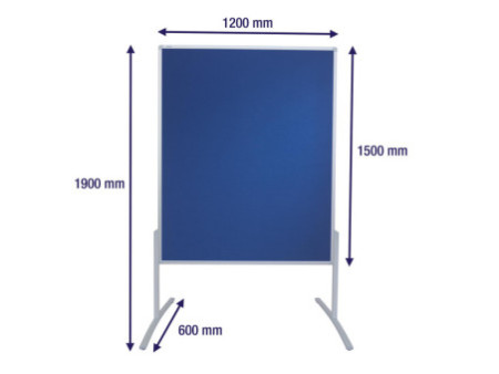 FRANKEN Tableau de présentation PRO, 1200 x 1500 mm, feutre