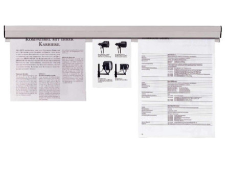 FRANKEN Rail de serrage pour papier, autocollant, longueur: