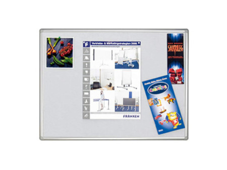 FRANKEN Tableau en textile PRO, 1.200 x 900 mm, feutre: gris