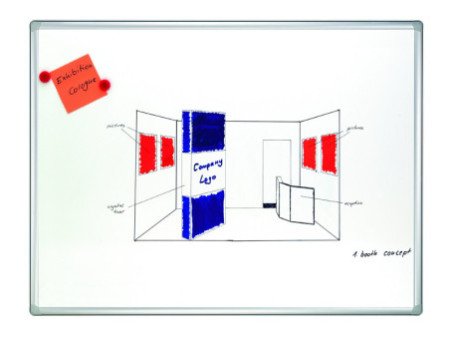 FRANKEN Tableau mural blanc PRO, émaillé, 2.000 x 1.000 mm