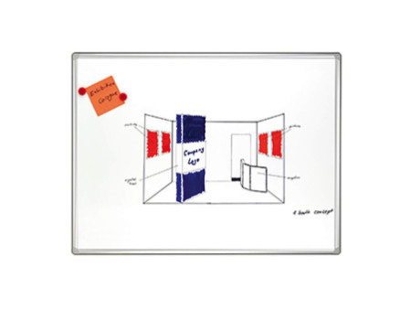 FRANKEN Tableau mural blanc PRO, émaillé, 1.800 x 900 mm