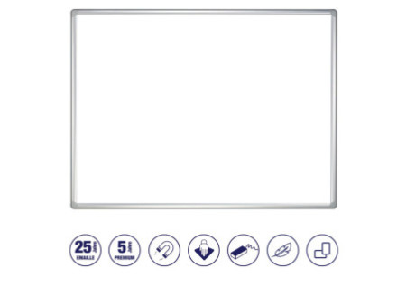 FRANKEN Tableau mural blanc PRO, émaillé, 600 x 450 mm