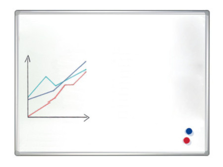 FRANKEN Tableau mural blanc PRO, émaillé, 600 x 450 mm