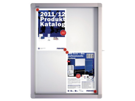 FRANKEN Vitrine d'affichage ECO pour 4 x A4, surface métal