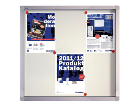 FRANKEN Vitrine d'affichage ECO pour 6 x A4, surface métal
