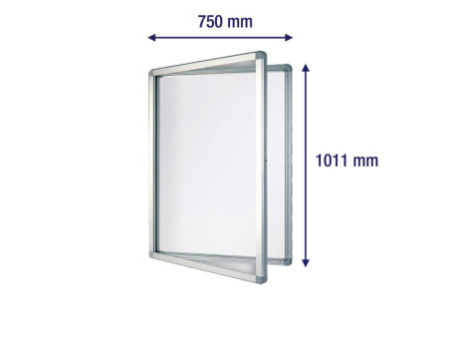 FRANKEN Vitrine d'affichage ECO pour 9 x A4, surface métal
