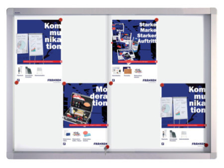 FRANKEN Vitrine d'affichage PRO pour 8x A4, dos en métal
