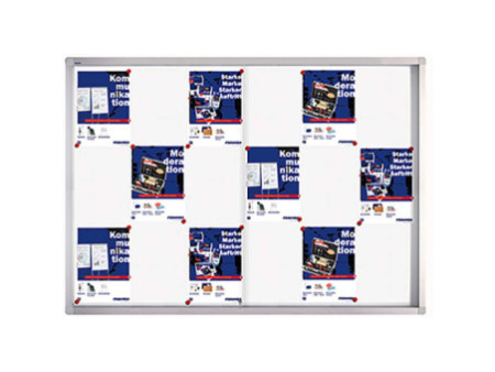 FRANKEN Vitrine d'affichage PRO pour 18x A4, dos en métal