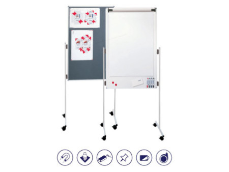 FRANKEN Chevalet de conférence combi, 760x1210 mm