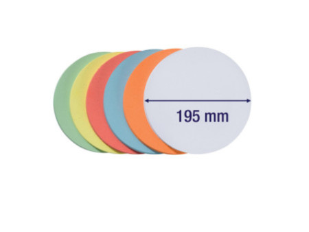 FRANKEN Carte de présentation, rond, diamètre: 195 mm,