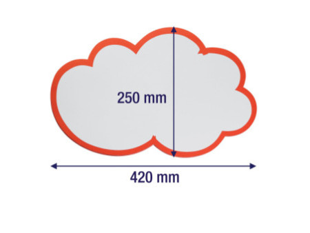 FRANKEN Carte nuage pour présentation, 420 x 250 mm, blanc