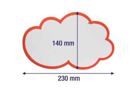 FRANKEN Carte nuage pour présentation, 230 x 140 mm, blanc