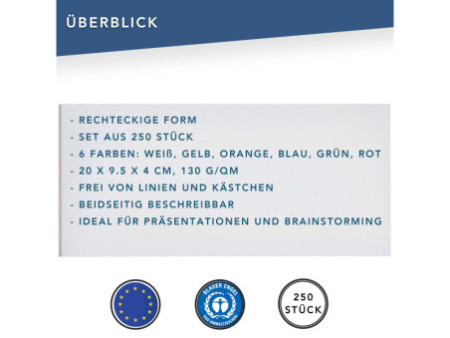 FRANKEN Carte de présentation, rectangulaire, 205 x 95 mm