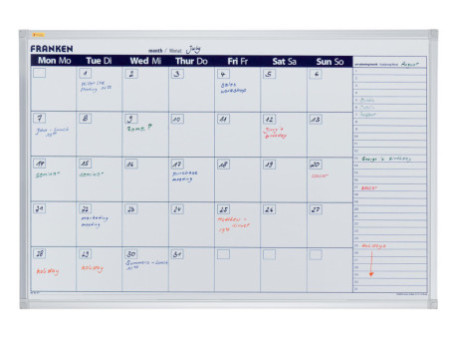 FRANKEN Tableau planning X-tra!Line semainier, 900 x 600 mm