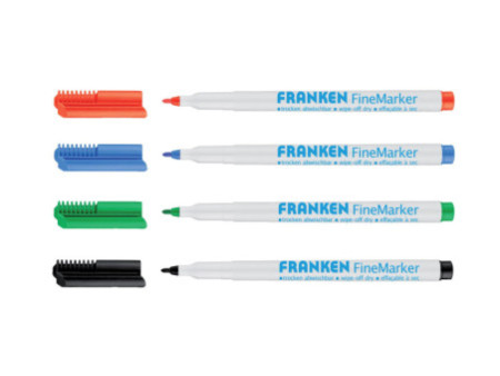 FRANKEN Marqueur pour tableau blanc FineMarker, étui de 4