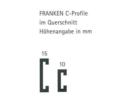 FRANKEN Porte-étiquettes magnétique signalisation C-Profil