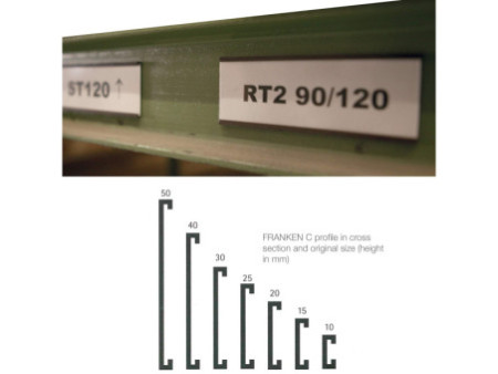 FRANKEN Porte-étiquettes magnétique signalisation C-Profil