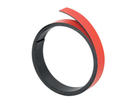 FRANKEN Bande magnétique, (L)1.000 x (P)10 x (H)1 mm, rouge