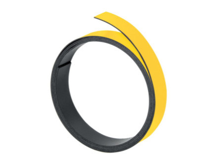 FRANKEN Bande magnétique, (L)1.000 x (P)10 x (H)1 mm, jaune