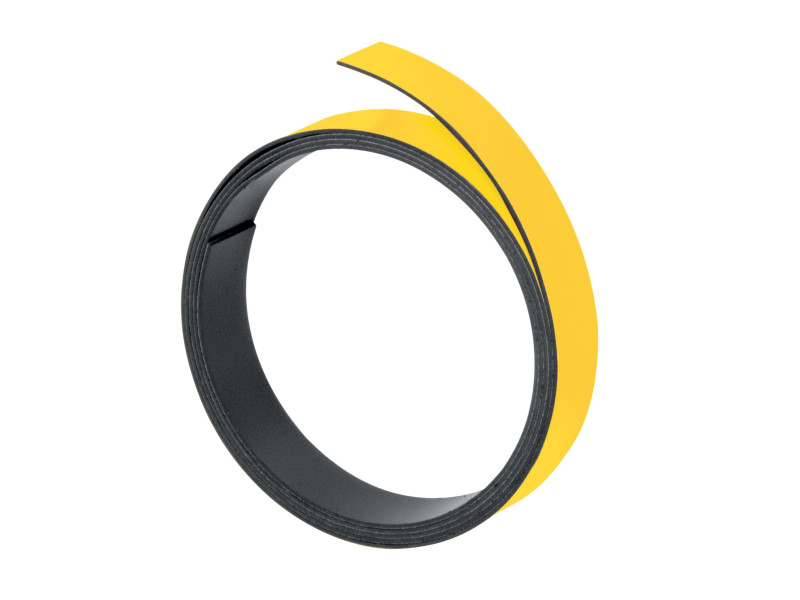 FRANKEN Bande magnétique, (L)1.000 x (P)10 x (H)1 mm, jaune