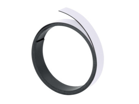 FRANKEN Bande magnétique, (L)1.000 x (P)10 x (H)1 mm, blanc