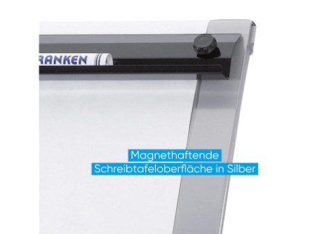 FRANKEN Chevalet de conférence PRO Mobil Paper Roll, argent