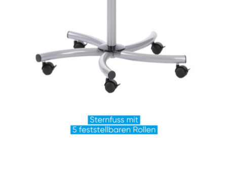 FRANKEN Chevalet de conférence PRO Mobil Paper Roll, argent