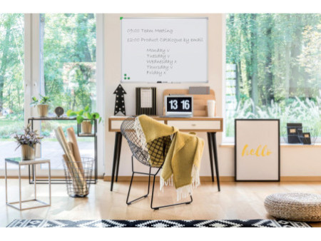 FRANKEN Tableau mural blanc U-Act! Line, laqué, 800 x 600 mm